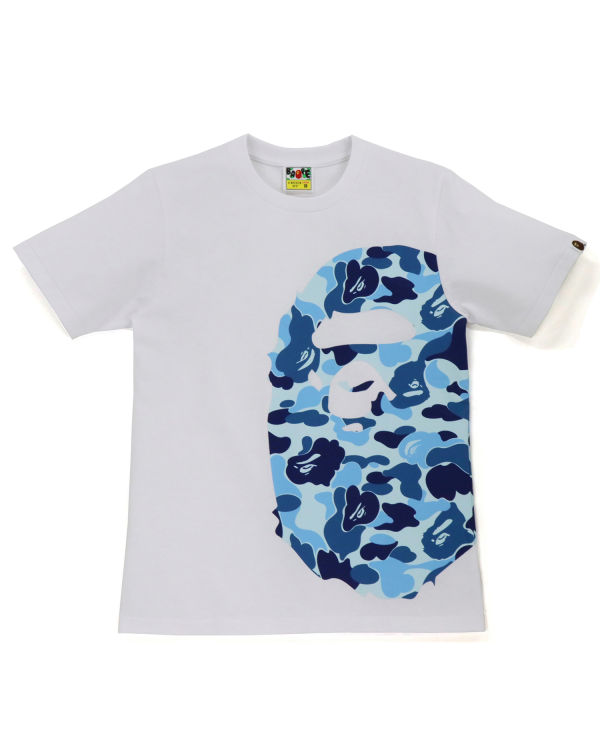 T Shirts Bape ABC Camo Side Big Ape Head Femme Blanche | HUTQD4512