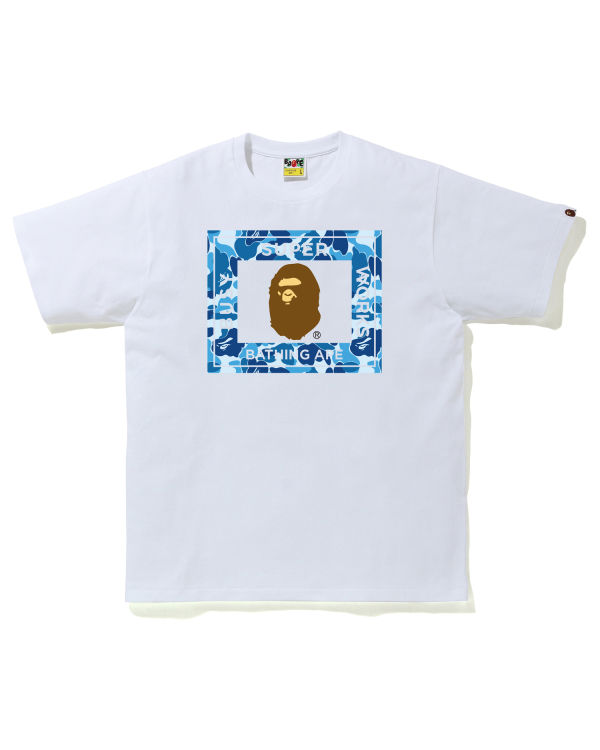 T Shirts Bape ABC Camo Super Busy Works Homme Bleu | QADXJ3264