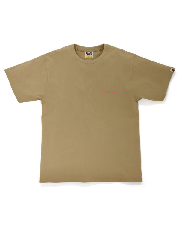 T Shirts Bape A Bathing Ape Line Camo Homme Beige | BZTYK1598