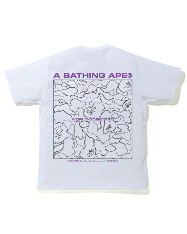 T Shirts Bape A Bathing Ape Line Camo Homme Blanche | HCVQM1954