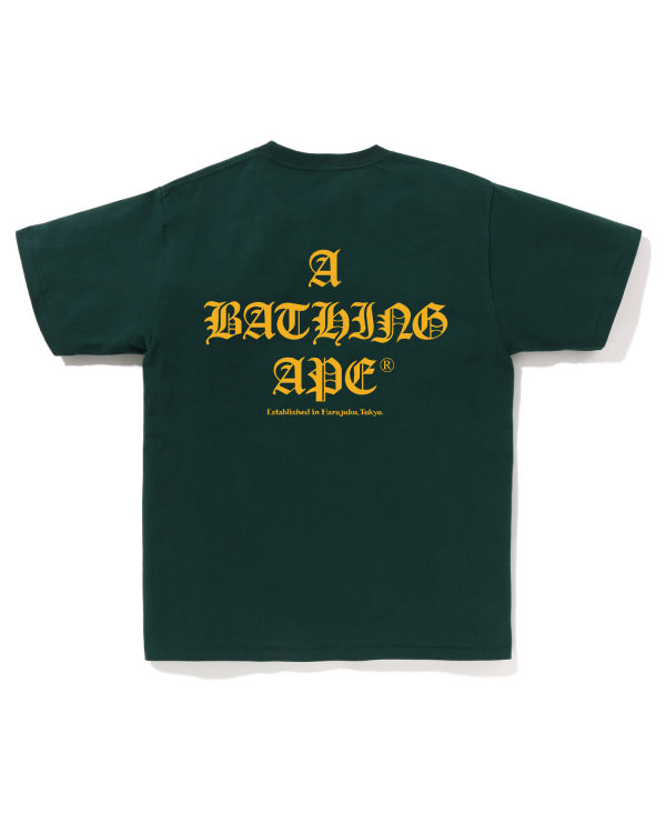 T Shirts Bape A Bathing Ape Logo Homme Vert Foncé | CZJXO2654