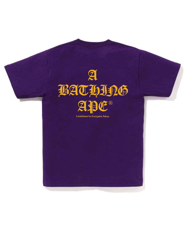 T Shirts Bape A Bathing Ape Logo Homme Violette | NZSRL8319