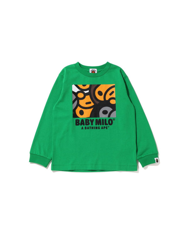 T Shirts Bape All Milo Mix L/S Enfant Menthe | CVKFM8927