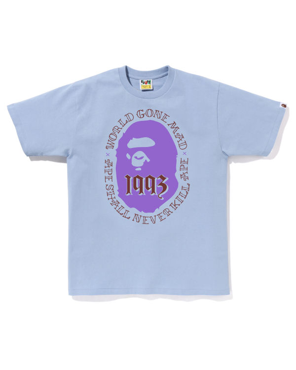 T Shirts Bape Ape Head 1993 Homme Bleu Clair | CIRZX1548