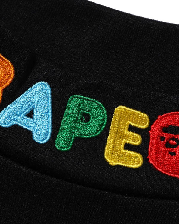 T Shirts Bape Ape Head & Milo One Point High Neck L/S Enfant Noir | GVJIL7392