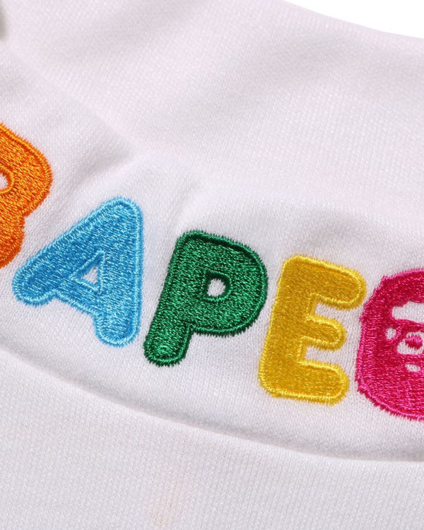 T Shirts Bape Ape Head & Milo One Point High Neck L/S Enfant Blanche | VWPXM4538