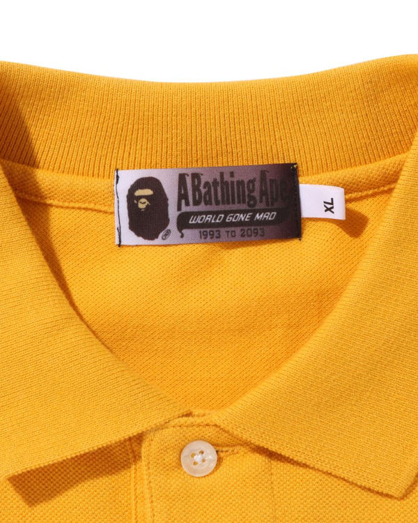 T Shirts Bape Ape Head One Point Gradation Relaxed Fit Polo Homme Orange | WOKLG4610