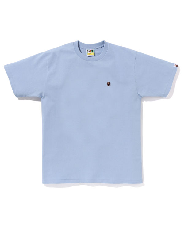 T Shirts Bape Ape Head One Point Homme Bleu Clair | VOKAT8019