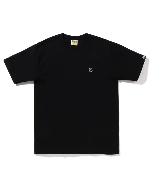 T Shirts Bape Ape Head One Point Homme Noir | BFOSD3248