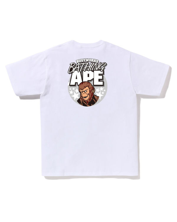 T Shirts Bape Ape Homme Blanche | LVBOM1546