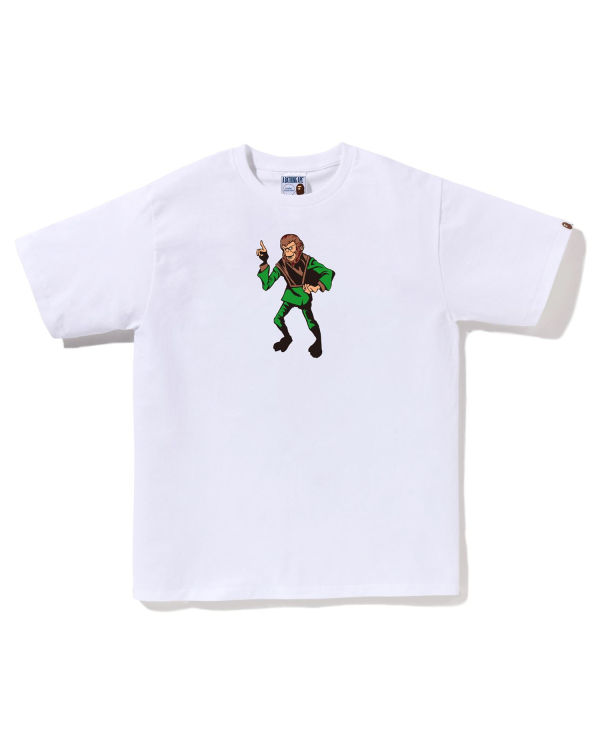 T Shirts Bape Ape Homme Blanche | LVBOM1546