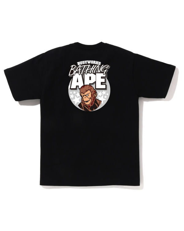 T Shirts Bape Ape Homme Noir | LHTMN1504