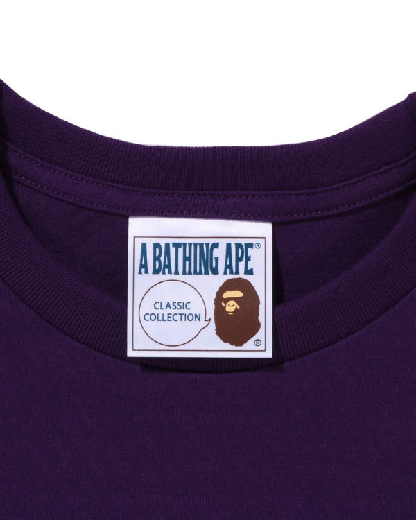 T Shirts Bape Ape Homme Violette | AJWYT9514