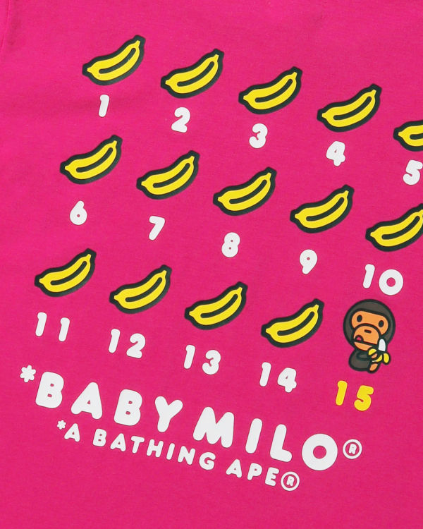 T Shirts Bape BK15TH Anniversay Milo Enfant Rose | AVJFL4328