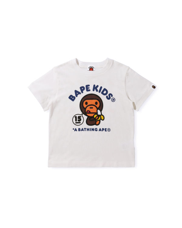 T Shirts Bape BK15TH Anniversay Milo Enfant Blanche | XPHTS7103