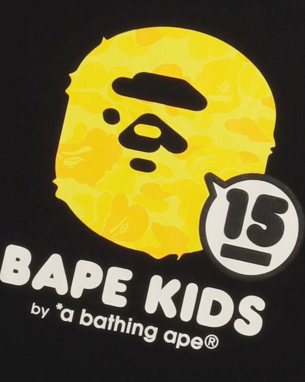 T Shirts Bape BK15th Anniversary ABC Camo Ape Head Enfant Noir | FRIPY0639