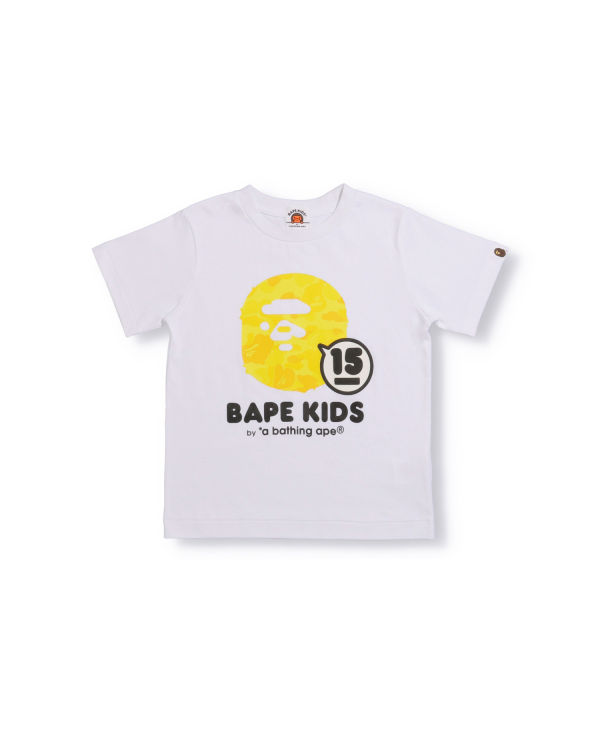 T Shirts Bape BK15th Anniversary ABC Camo Ape Head Enfant Blanche | PWSLV2196