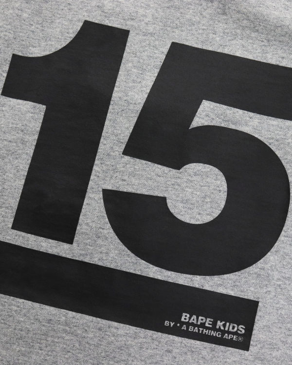 T Shirts Bape BK15th Anniversary Ape Head Enfant Grise | XZAWR2546