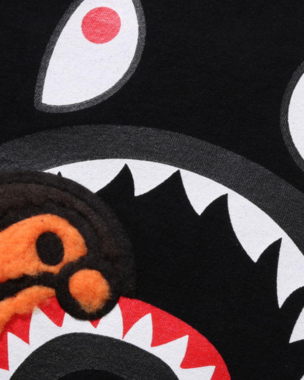 T Shirts Bape Boa Fleece Milo Shark Enfant Noir | UOJKM5321