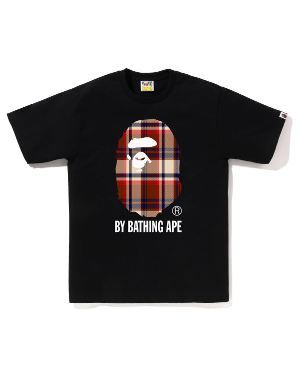 T Shirts Bape Check By Bathing Ape Homme Noir | YHUCL3286