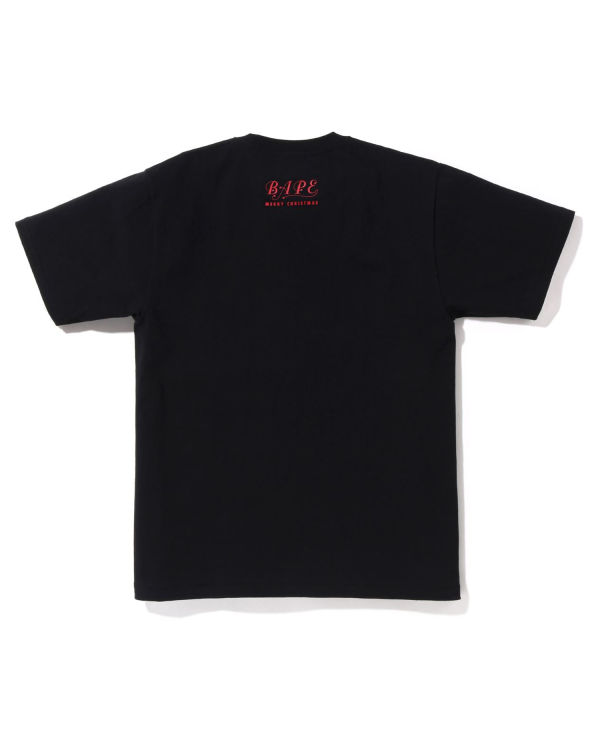 T Shirts Bape Christmas Ape Head Homme Noir | YVSQF8047