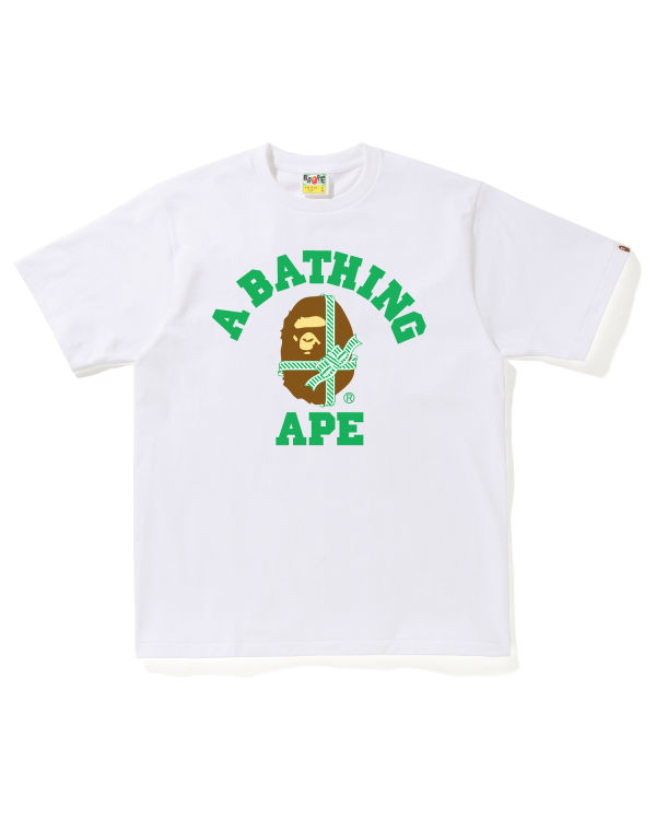 T Shirts Bape Christmas College Homme Blanche | VYQWX6379