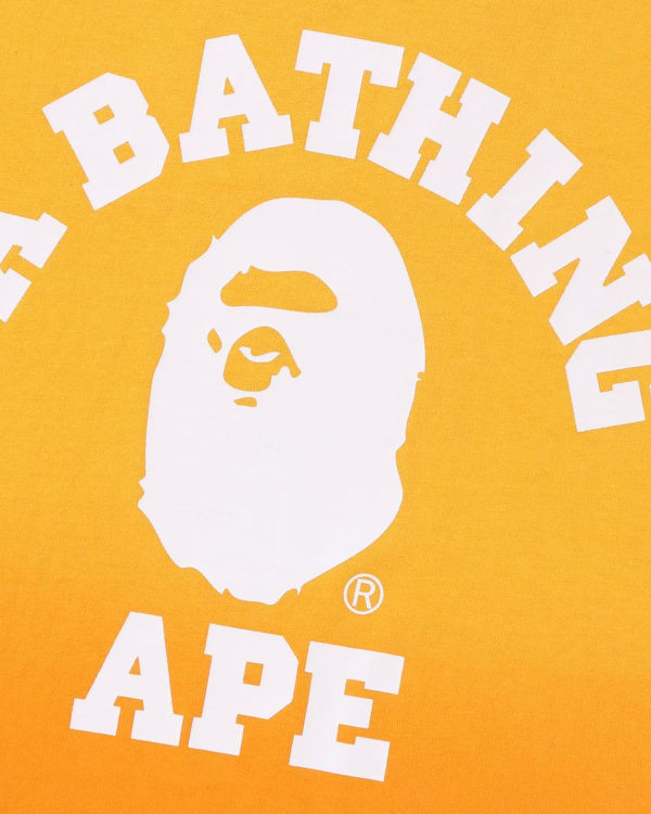 T Shirts Bape College Gradation Relaxed Fit Homme Orange | XDOME4960