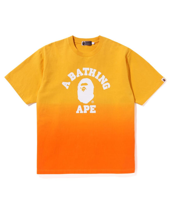 T Shirts Bape College Gradation Relaxed Fit Homme Orange | XDOME4960