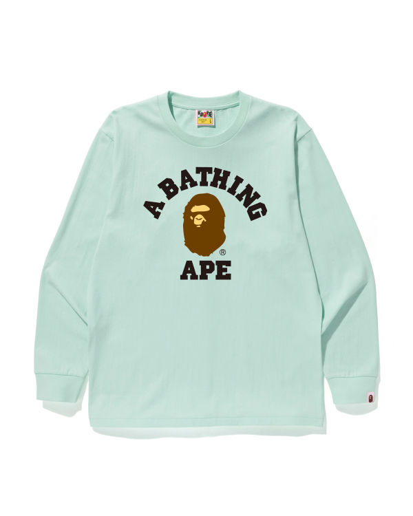 T Shirts Bape College Homme Bleu | FACPG6940