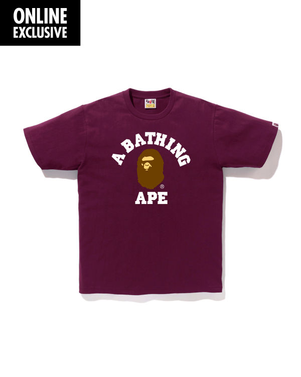 T Shirts Bape College Homme Violette Foncé | NESRQ1574