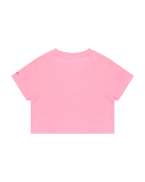 T Shirts Bape Flower cropped Femme Rose | VTMFN2367