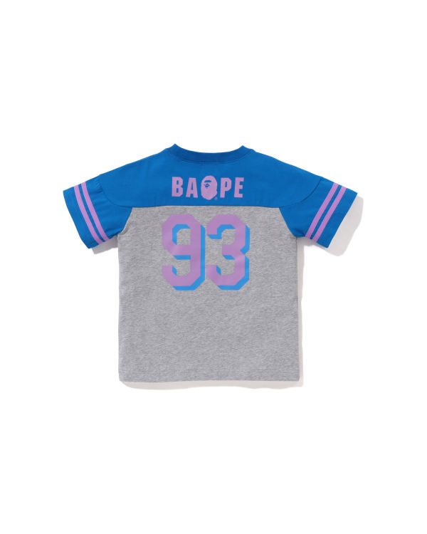 T Shirts Bape Football Enfant Bleu | POERD8409