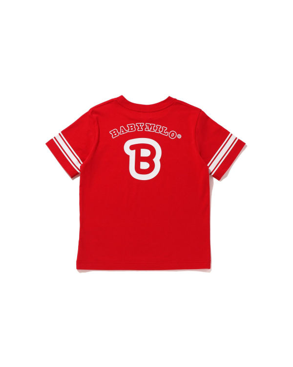 T Shirts Bape Football Milo Enfant Rouge Clair | QUCBO5724