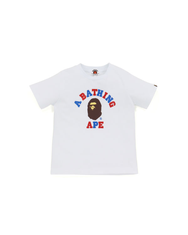 T Shirts Bape Glitter College Enfant Blanche | LTUMC1039