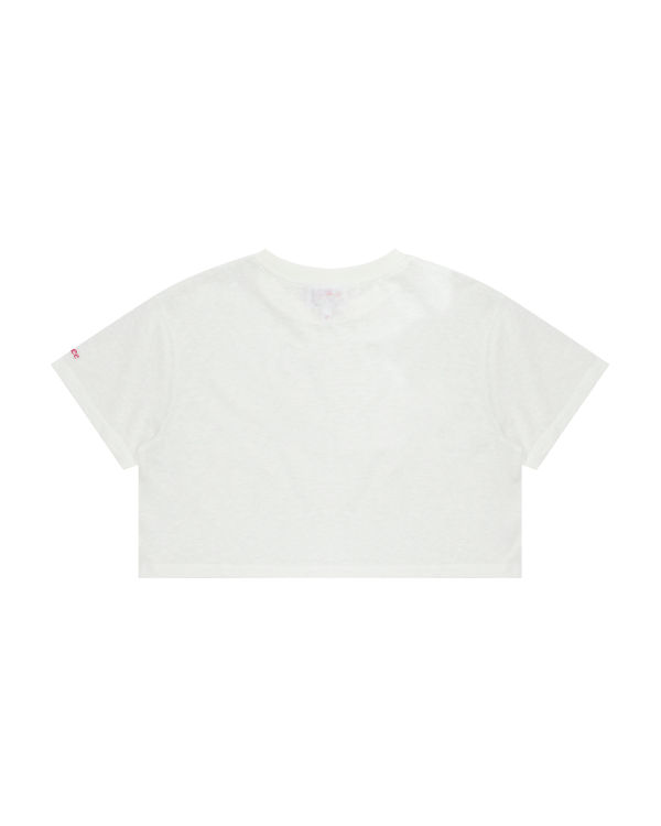 T Shirts Bape Graphique cropped Femme Blanche | ZLRJA4216