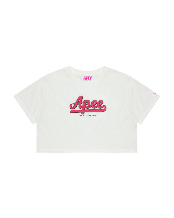 T Shirts Bape Graphique cropped Femme Blanche | ZLRJA4216