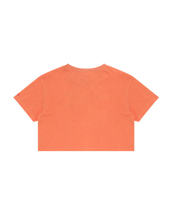 T Shirts Bape Graphique cropped Femme Orange | ZRANS6913