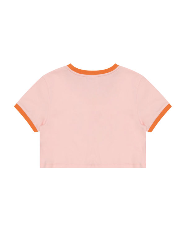 T Shirts Bape Graphique cropped Femme Rose | CNWPE9531