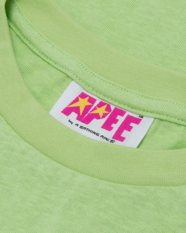 T Shirts Bape Graphique cropped Femme Vert | DMJTI1078