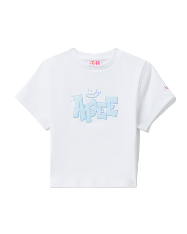 T Shirts Bape Graphique slim-cut Femme Blanche | LTKEF4768