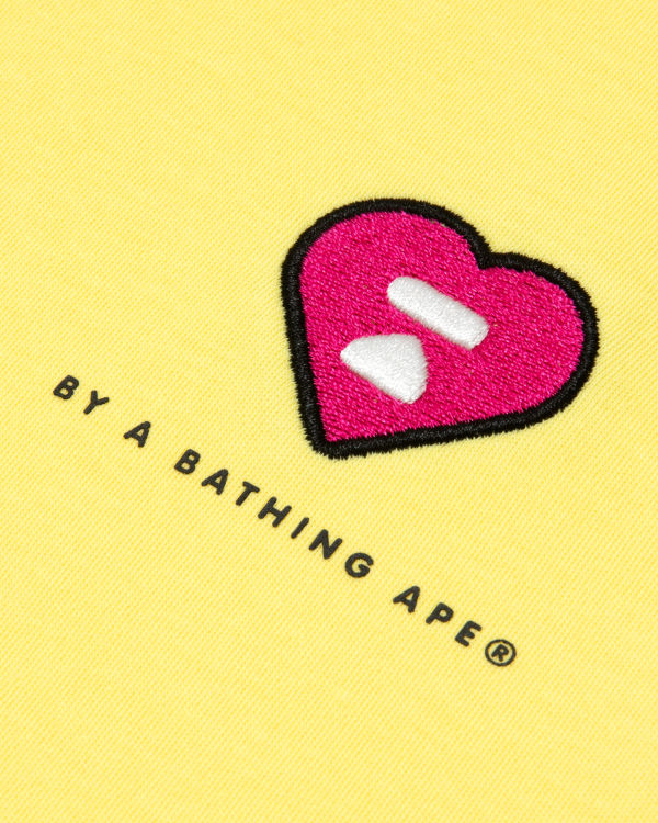 T Shirts Bape Heart cropped Femme Jaune | MFNOX5043