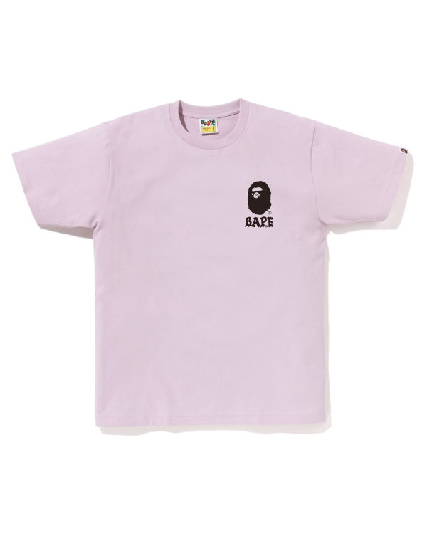 T Shirts Bape Japan Culture Lettered Homme Violette | UVSDB9675