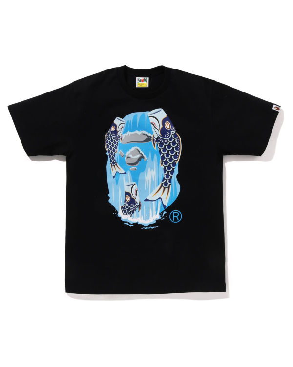 T Shirts Bape Koinobori Waterfall Ape Head Homme Noir | EOMDG4518