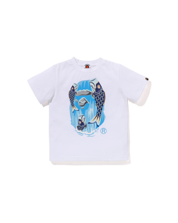 T Shirts Bape Koinobori Waterfall Ape Head Enfant Blanche | FRBEX3520