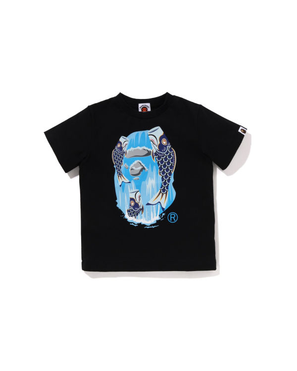 T Shirts Bape Koinobori Waterfall Ape Head Enfant Noir | YBVPZ0982