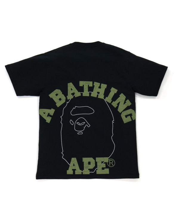 T Shirts Bape Line 1st Camo Face Homme Noir | HKFAE3694