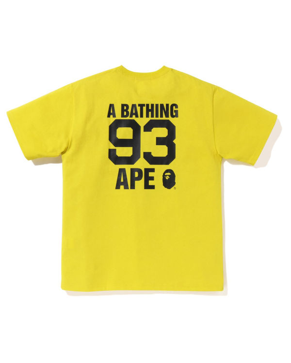 T Shirts Bape Logo Homme Jaune | GIORA8407