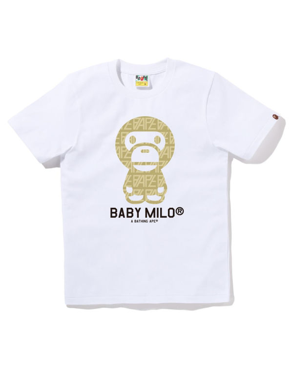 T Shirts Bape Logo Monogram Milo Femme Blanche | SFHVB2184