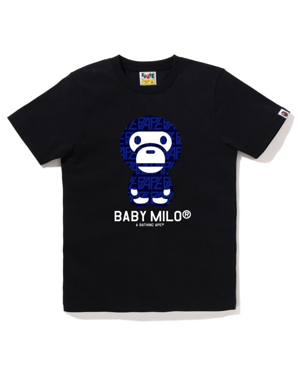 T Shirts Bape Logo Monogram Milo Femme Noir | NERXJ4526