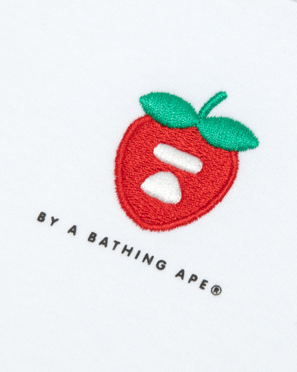 T Shirts Bape Logo berry Femme Blanche | CKTSX3762